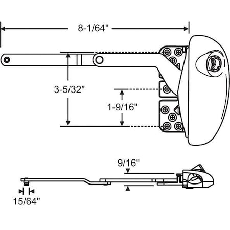 Strybuc RH PRO DRIVE OPER SPLIT ARM 36-525BEW